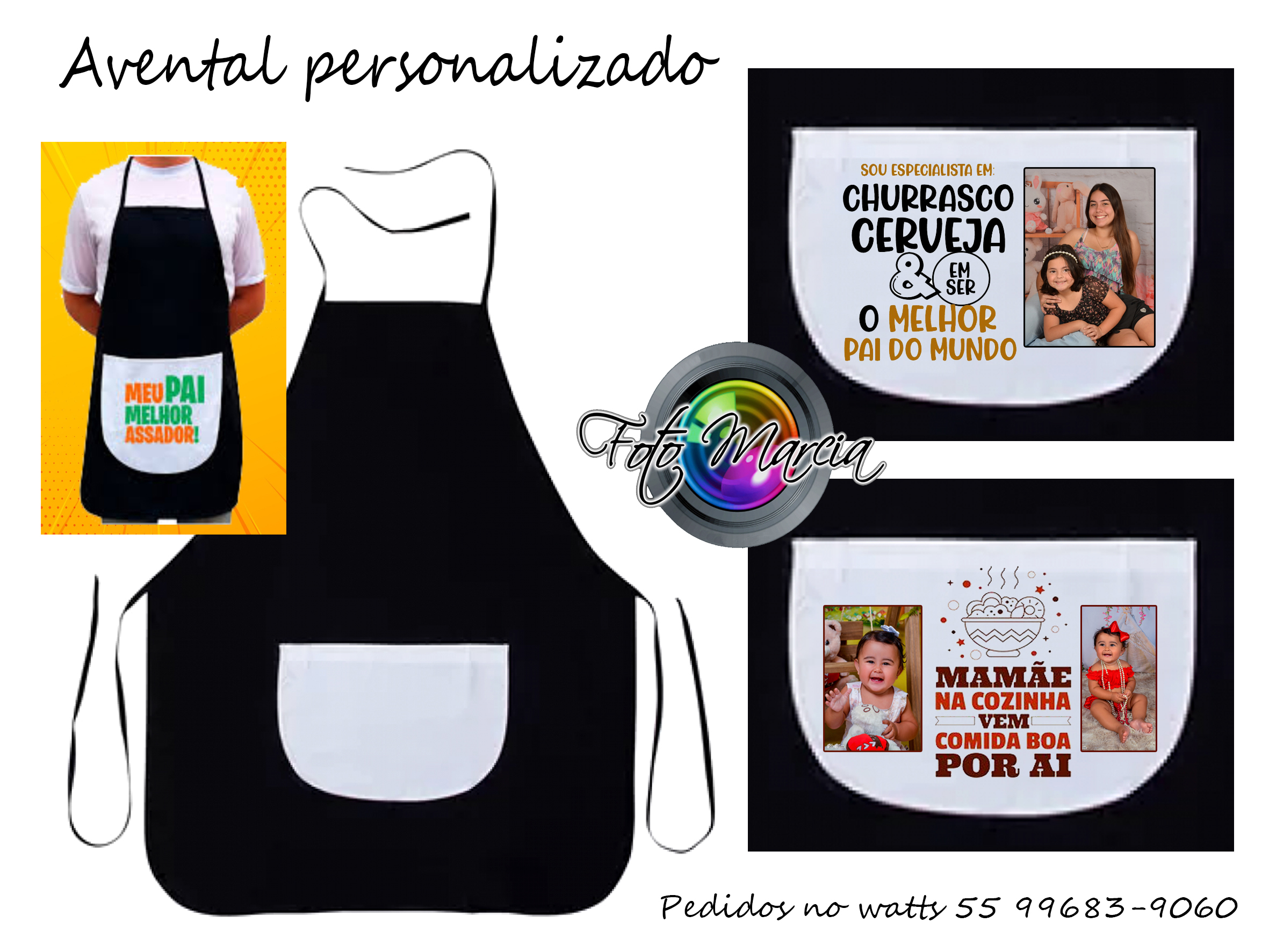 Avental Personalizado com foto,logo como desejar