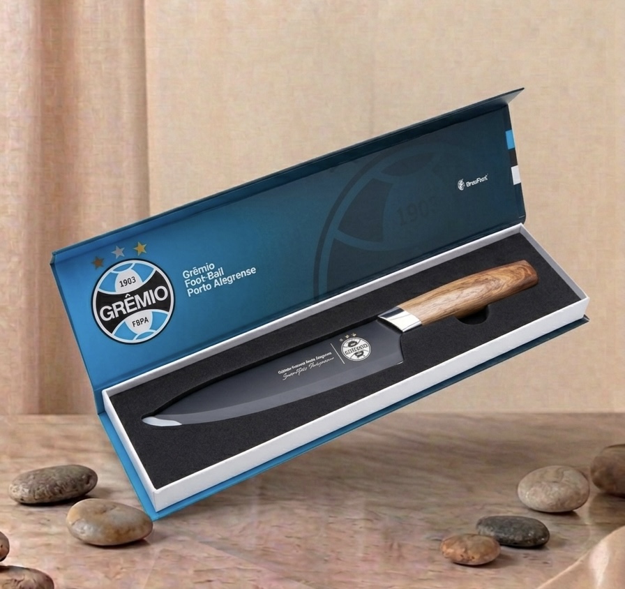 Faca Steel Premium - Personalizada a laser Grêmio