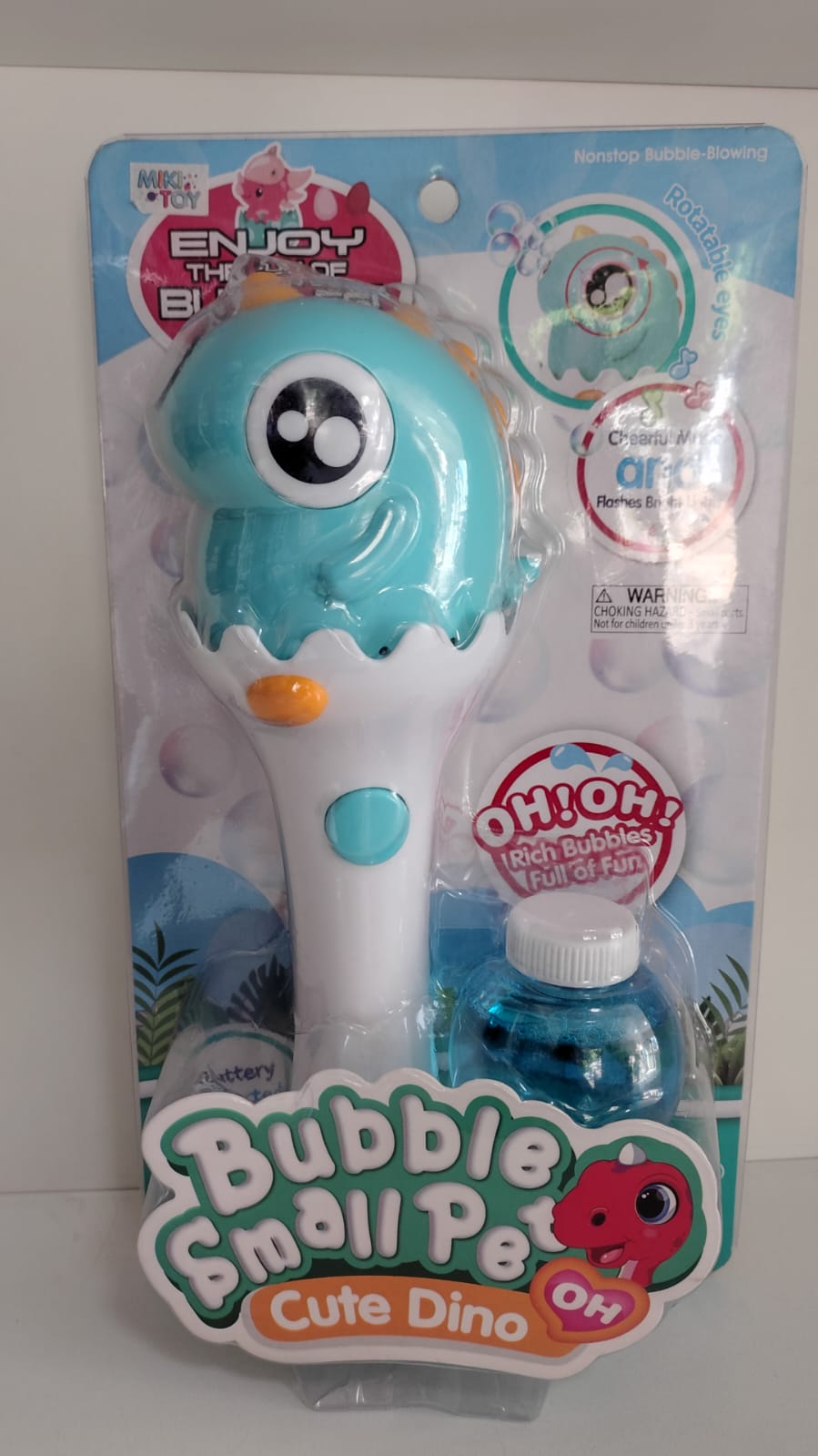 Lança bolha cute dino