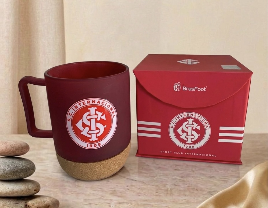 Caneca Vidro Cork - Internacional