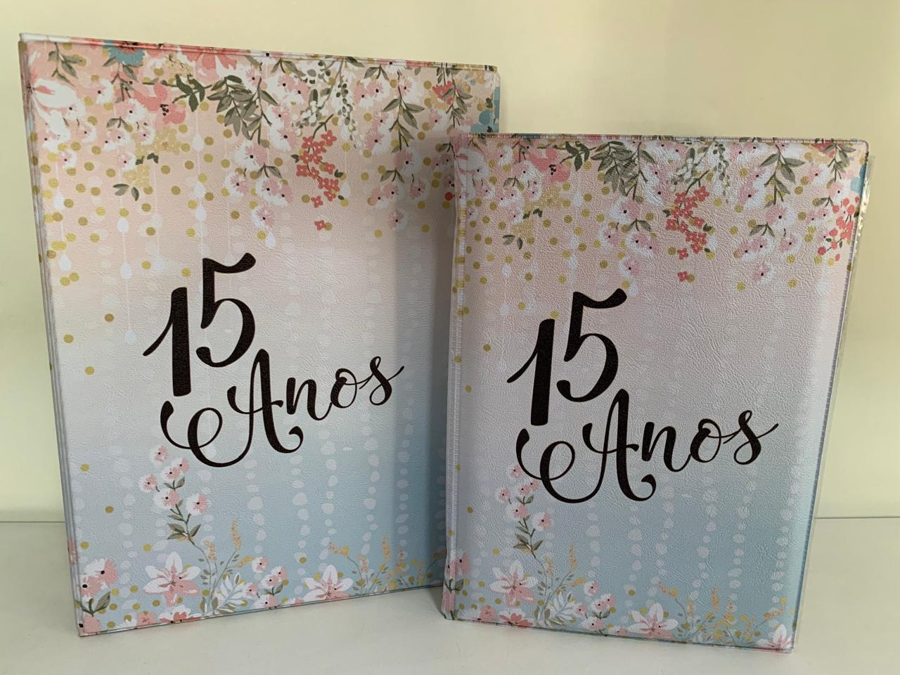 Álbum de 15 Anos, maleta pequena para 100 fotos 15x21