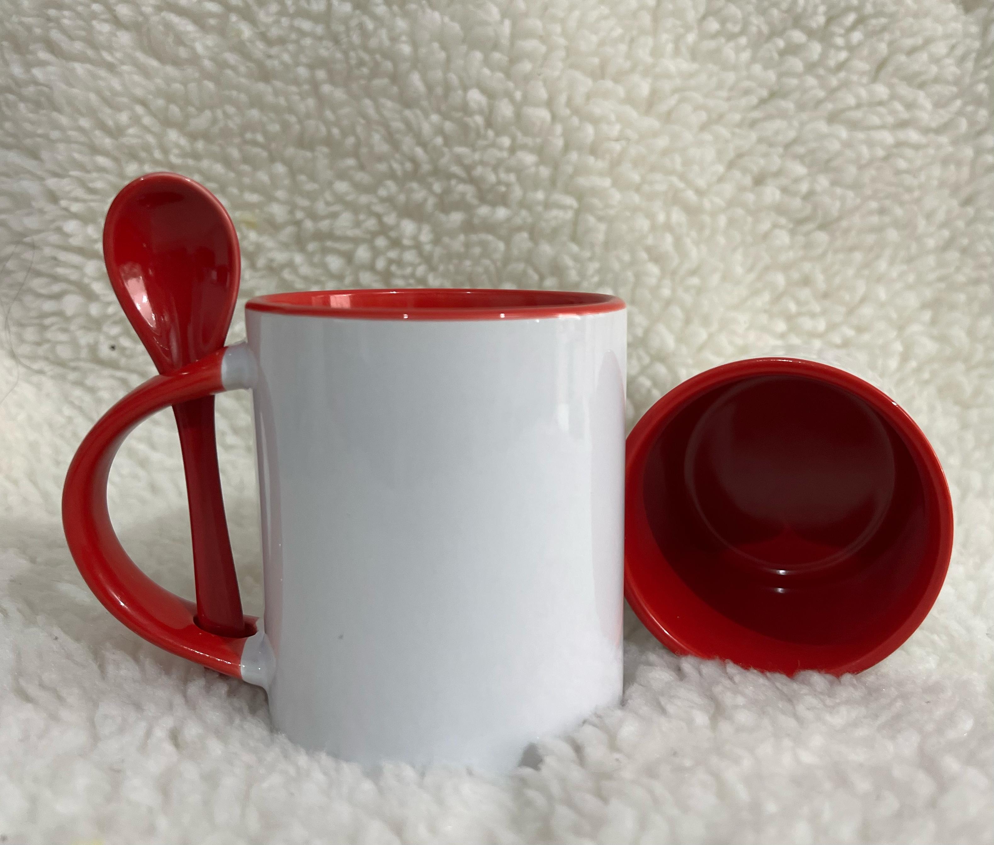 Caneca com colher (vermelha)