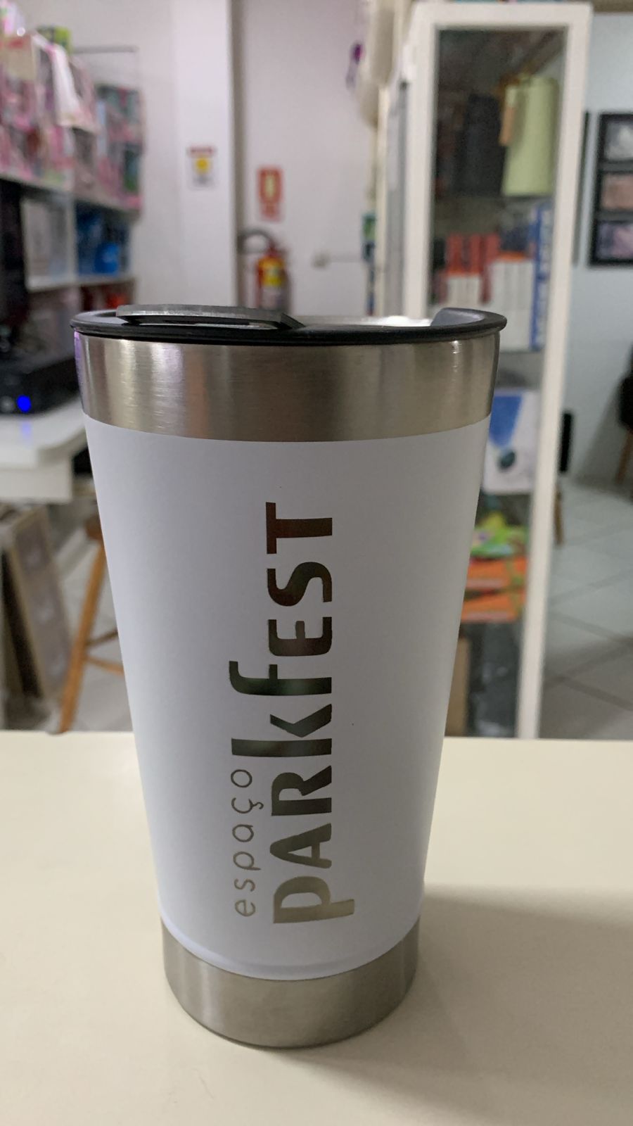 Escrita garrafa térmica