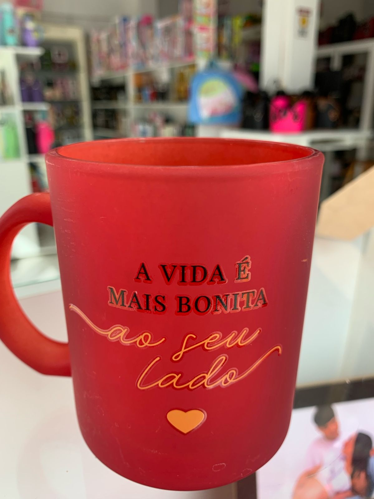 Caneca vidro 300ml- Ao seu lado