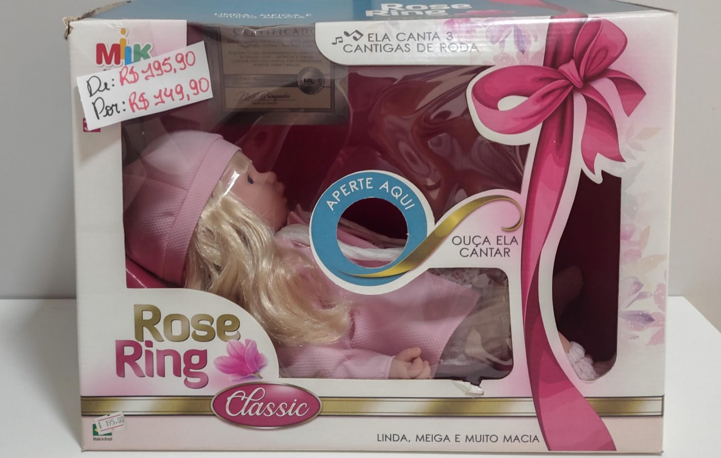Boneca cantigas de roda rose ring