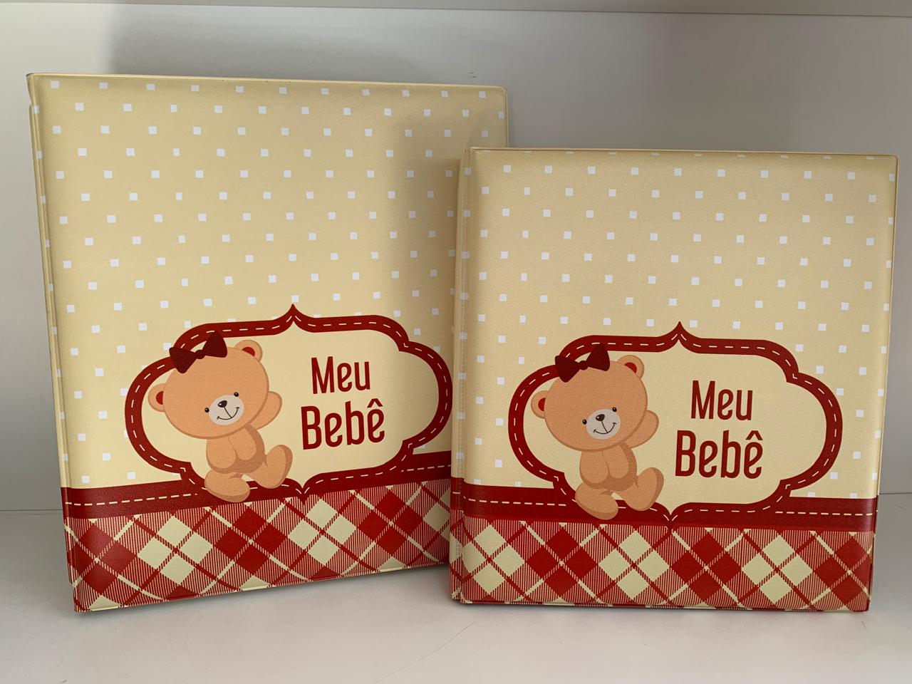 Álbum de Bebê, maleta grande para 100 fotos 15x21
