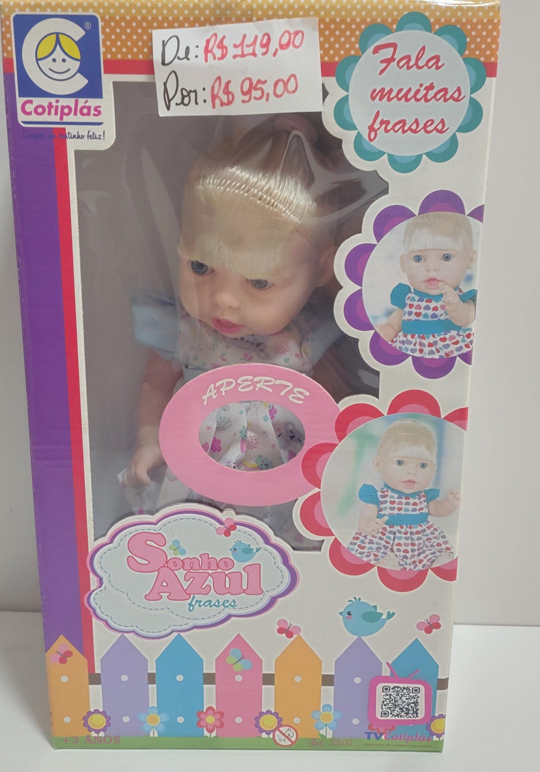 Boneca fala muitas frases sonho azul