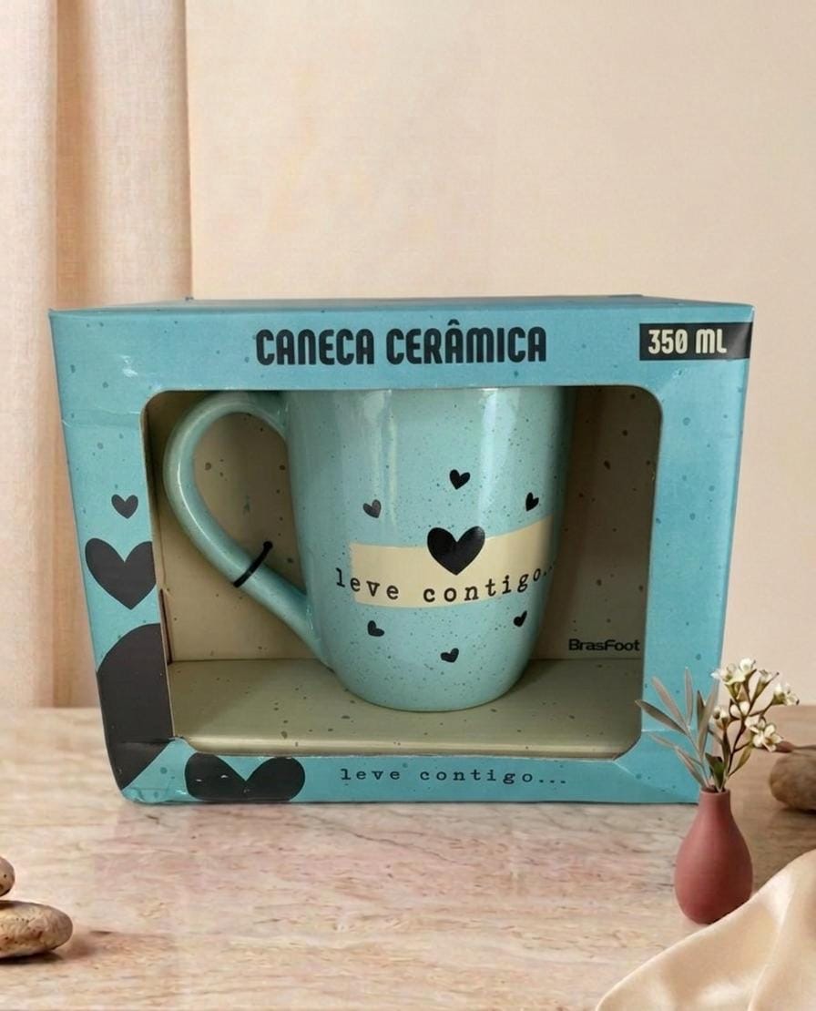 Caneca Porcelana Premium - Leve contigo somente coisas boas