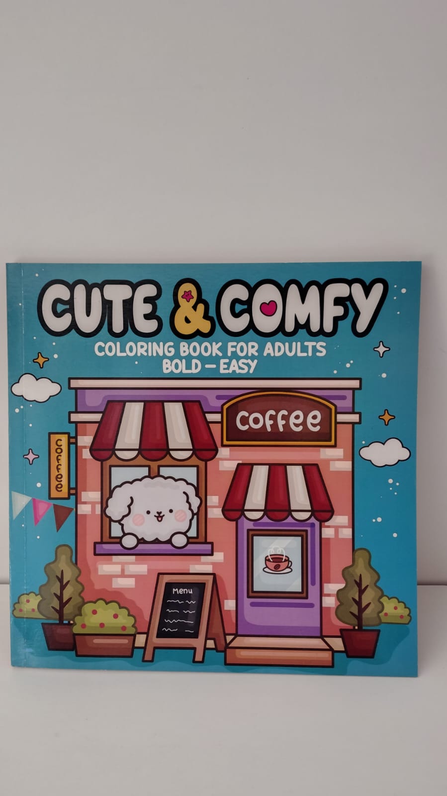 Livro de pintar cute e comfy coffee